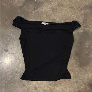 Reformation Black Off-Shoulder Top